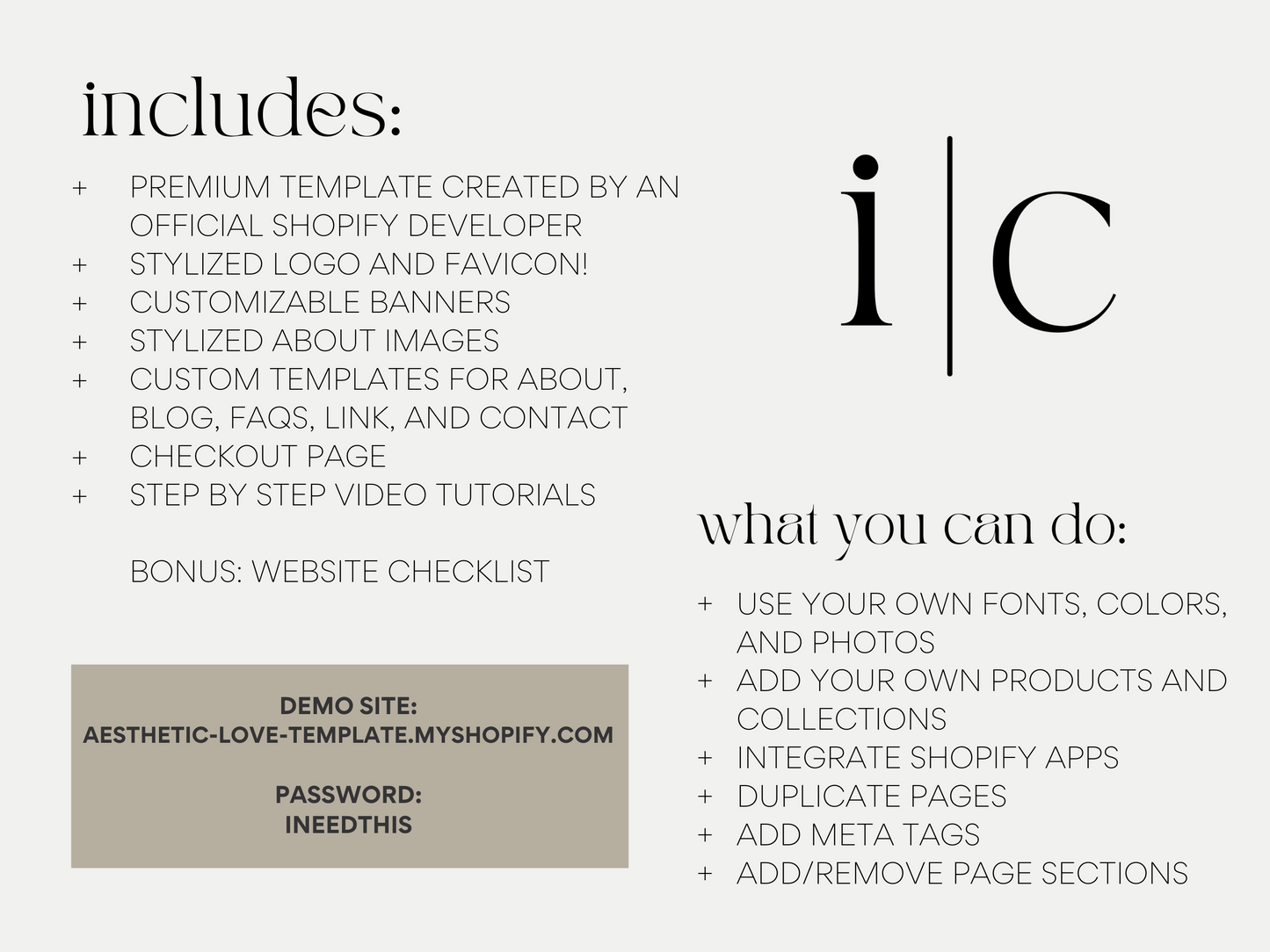 Clean Neutral Shopify Theme | Aesthetic Love