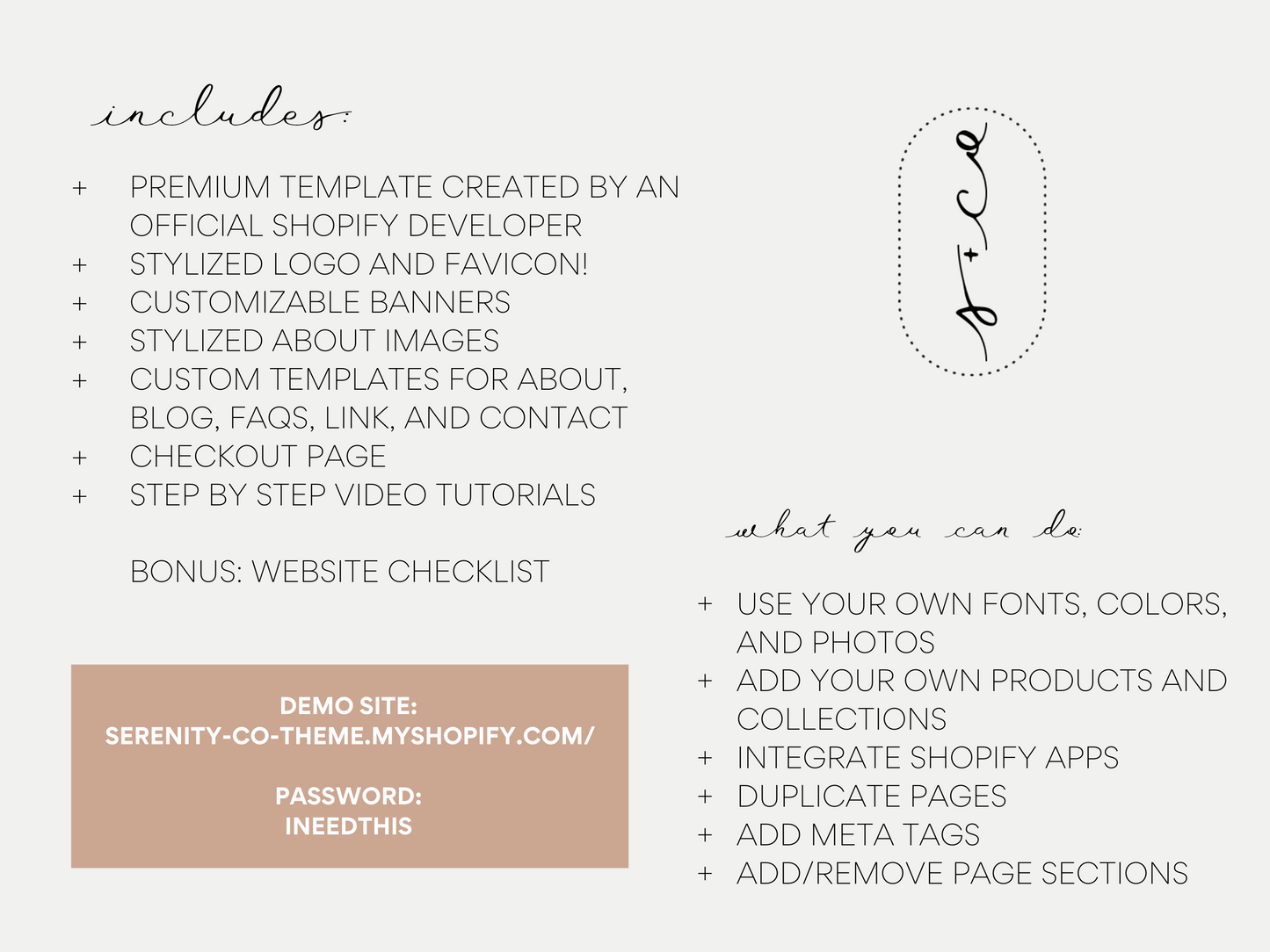 Clean Shopify Theme | Serenity Co