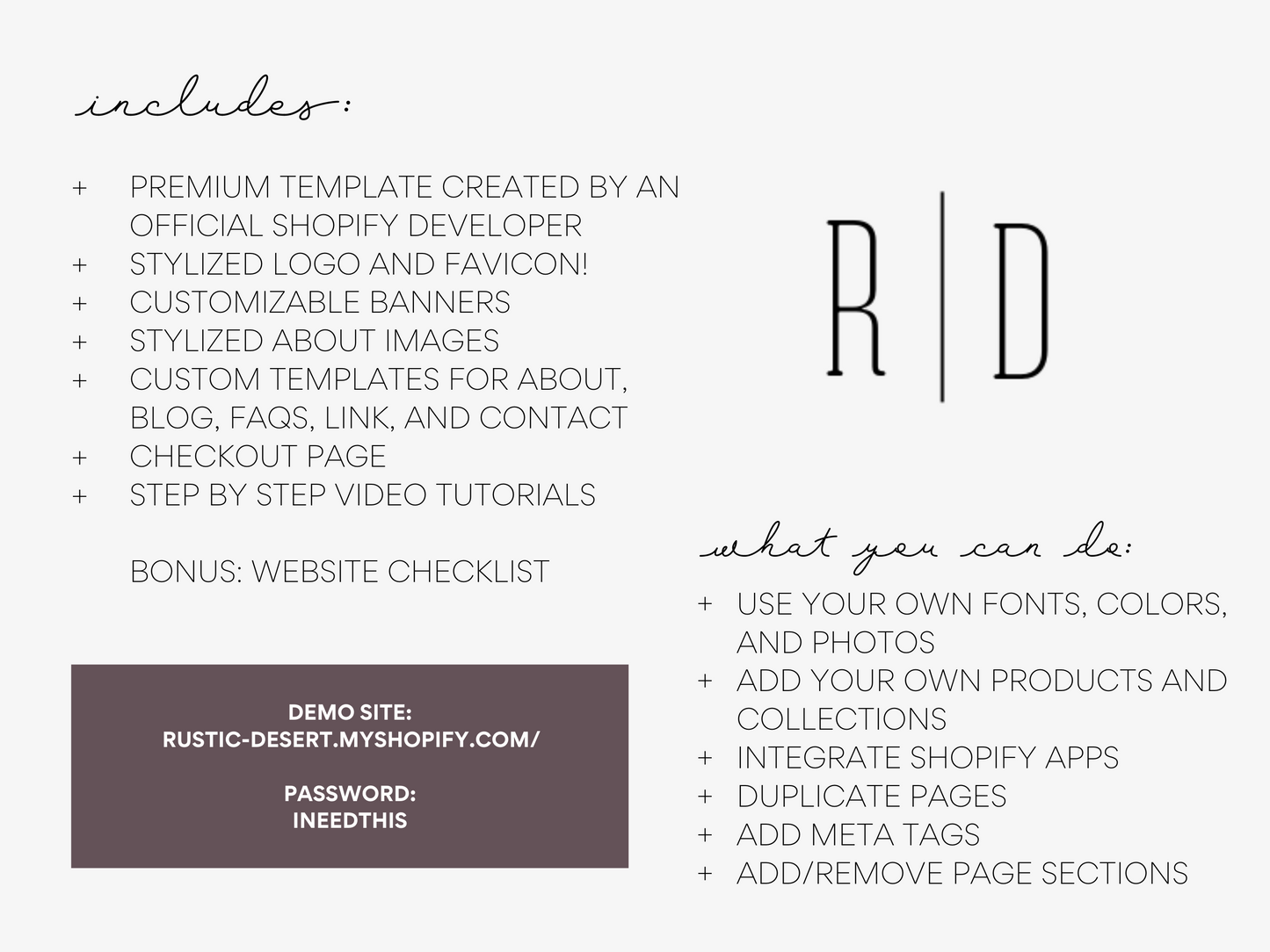 Feminine Shopify Theme | Rustic Desert
