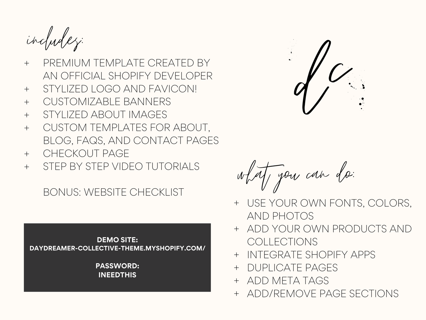 Neutral Shopify Theme | Daydreamer Collective