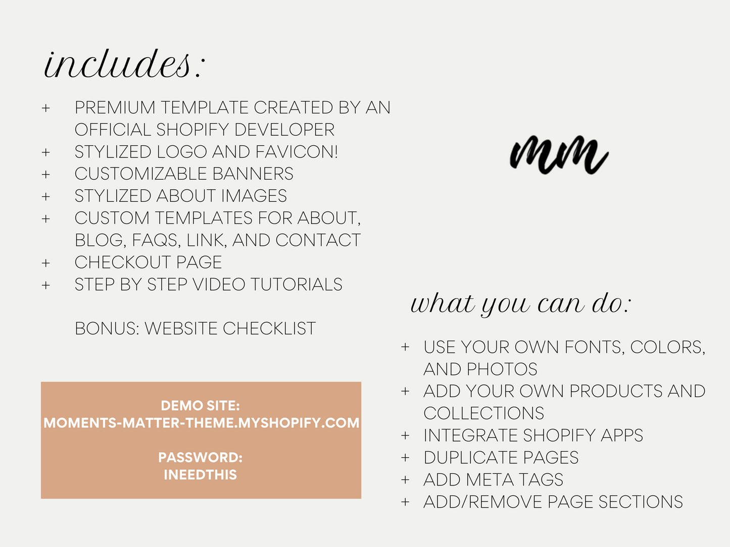 Feminine Shopify Theme | Moments Matter
