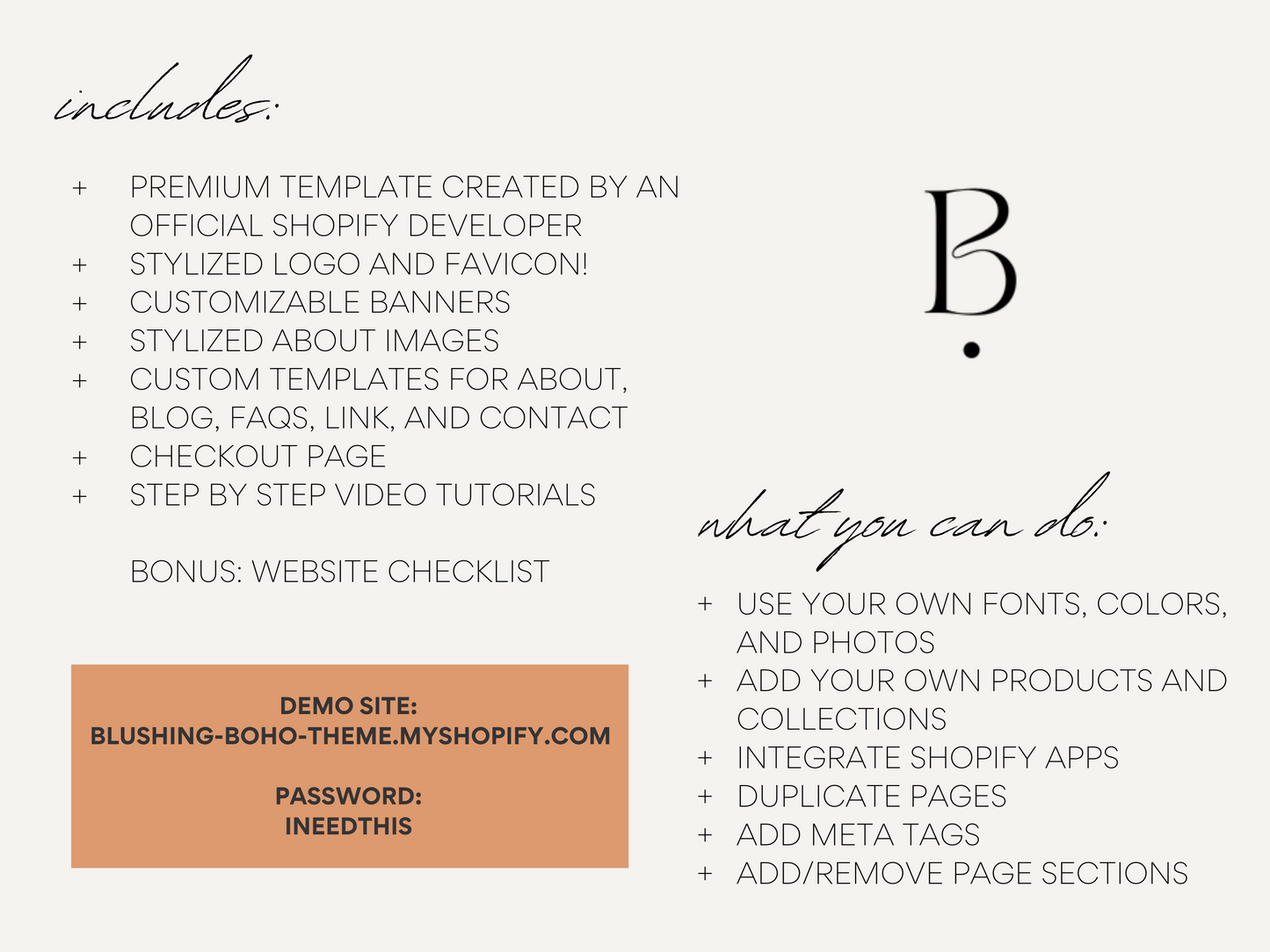 Boho Shopify Theme | Blushing Boho