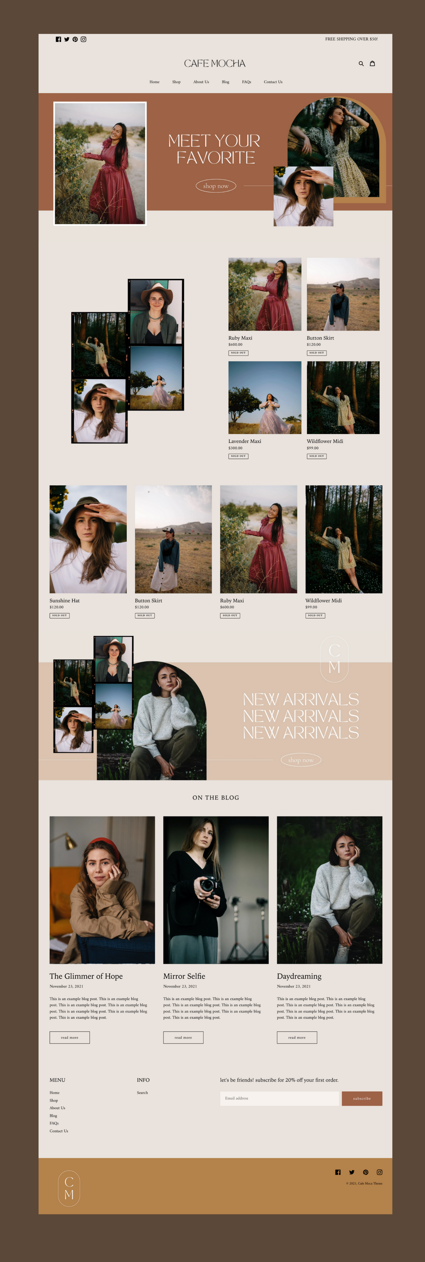 Moody Shopify Theme | Cafe Mocha