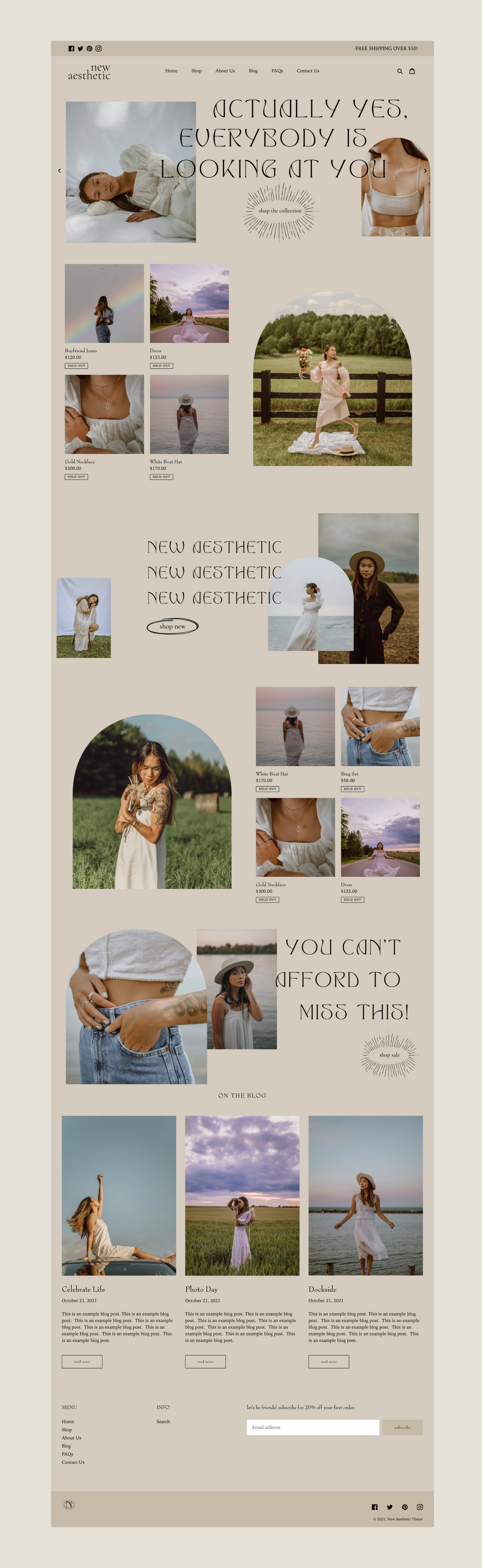 Aesthetic Boho Shopify Theme | New Aesthetic