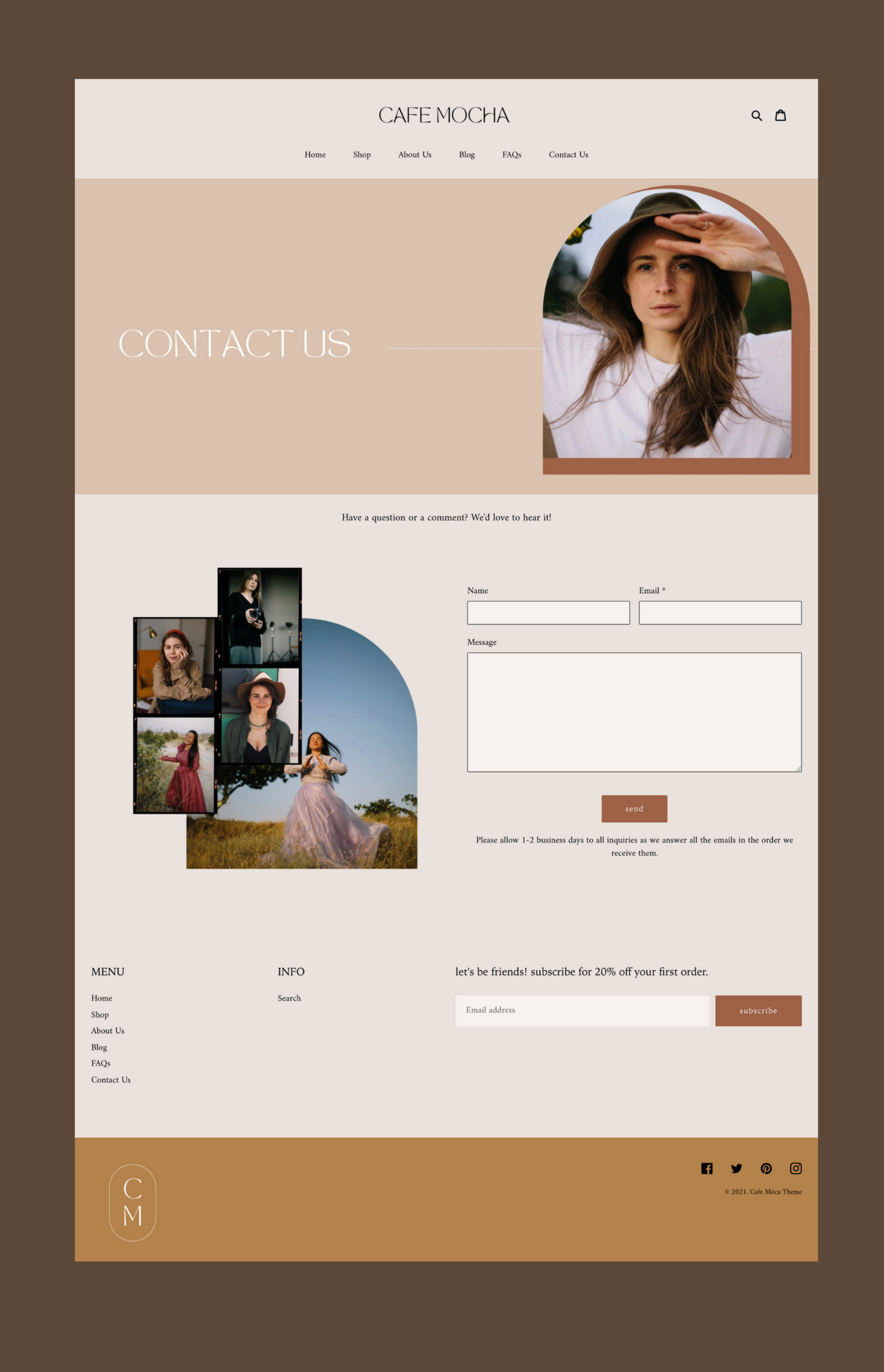 Moody Shopify Theme | Cafe Mocha
