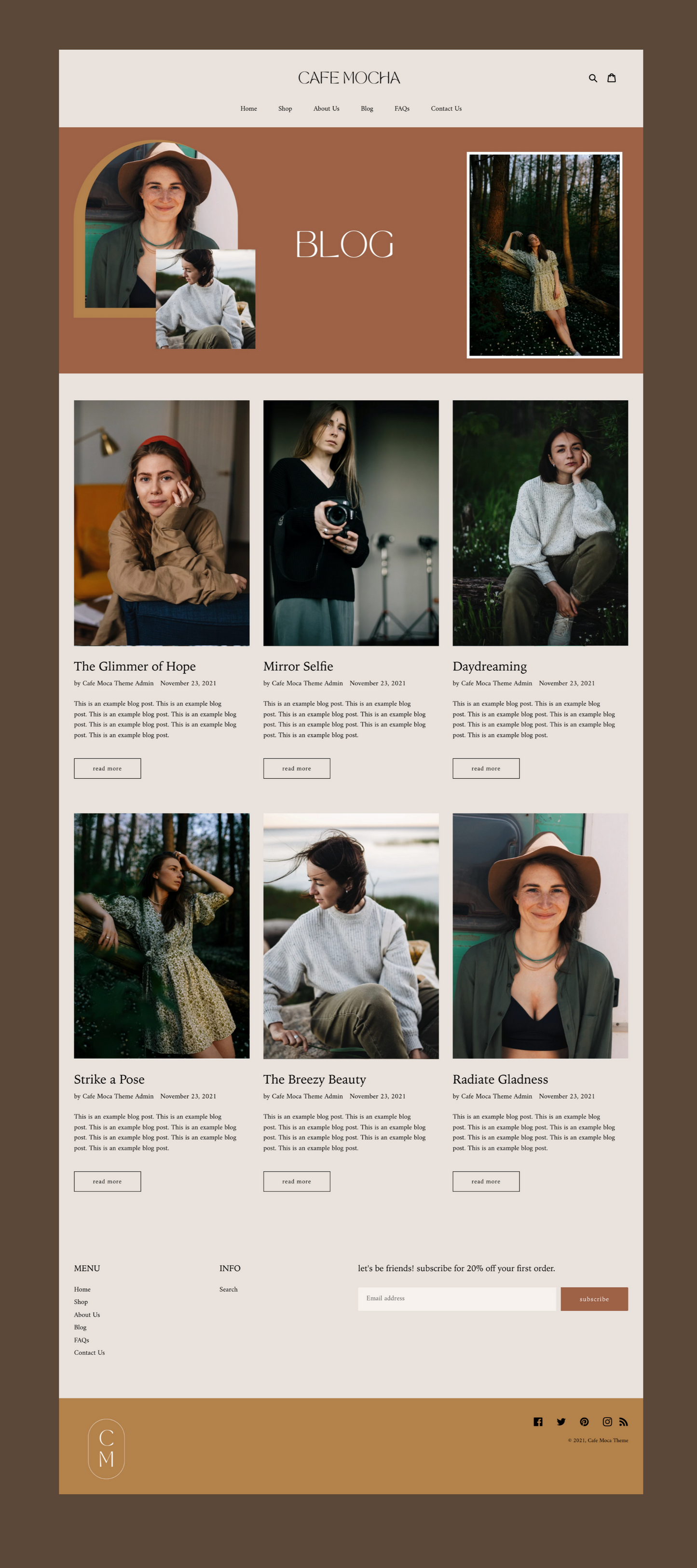 Moody Shopify Theme | Cafe Mocha