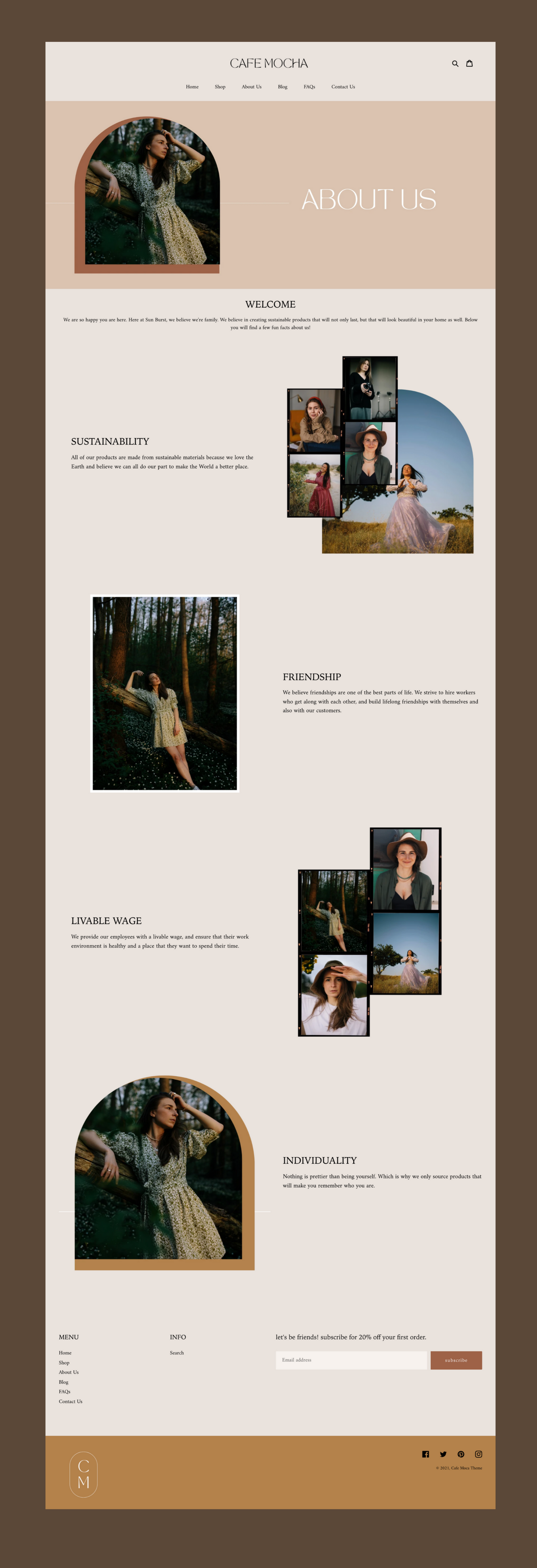 Moody Shopify Theme | Cafe Mocha