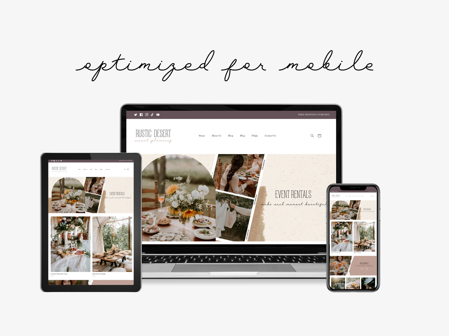 Feminine Shopify Theme | Rustic Desert