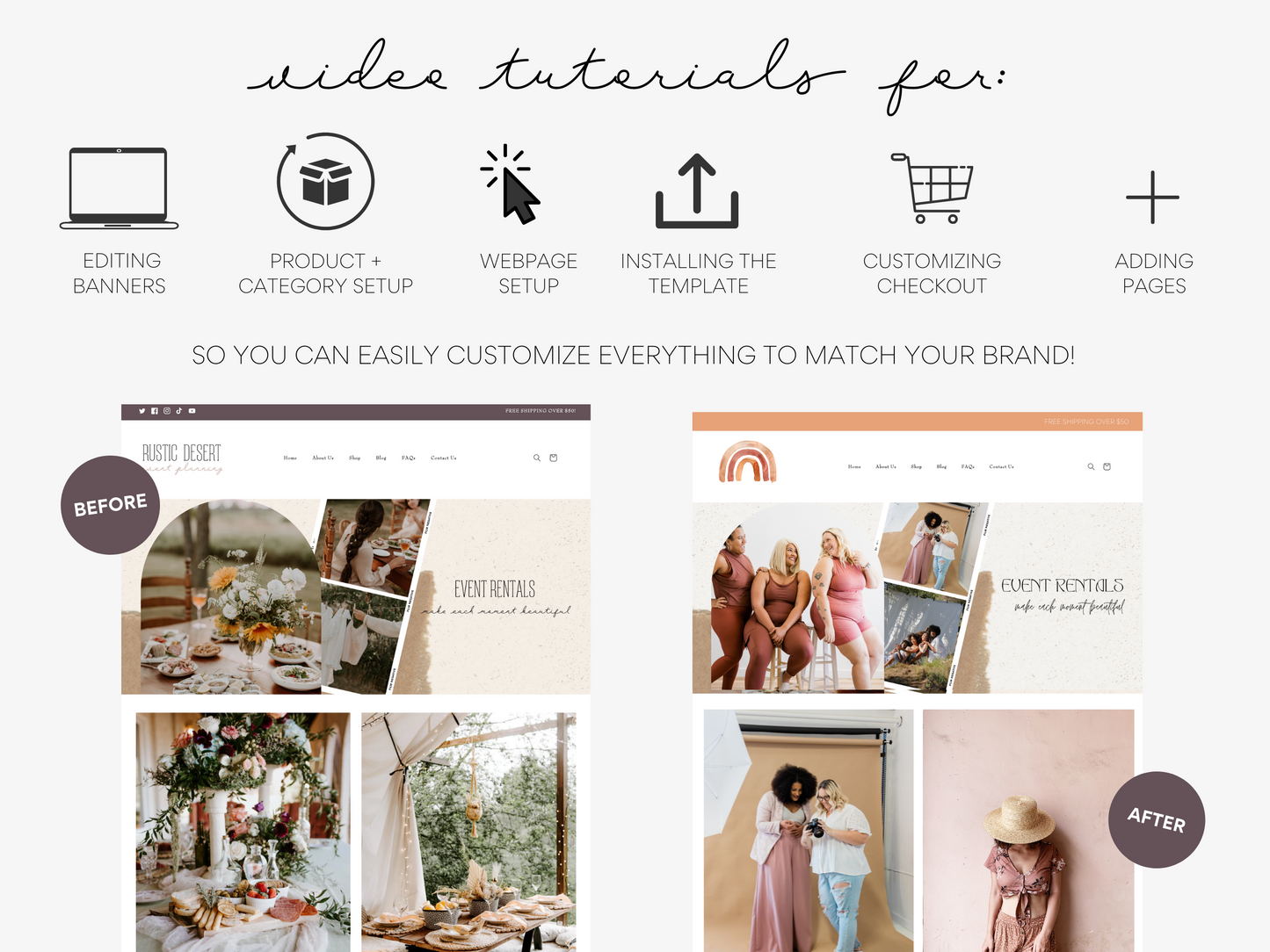 Feminine Shopify Theme | Rustic Desert