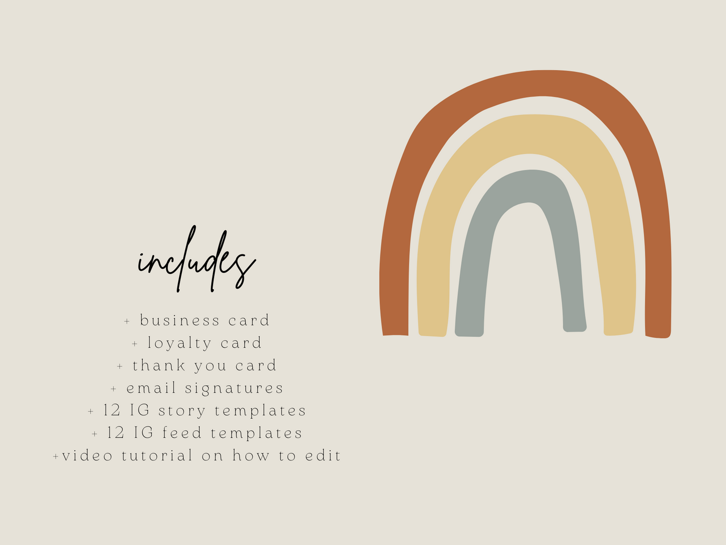 Boho Rainbow Business Bundle