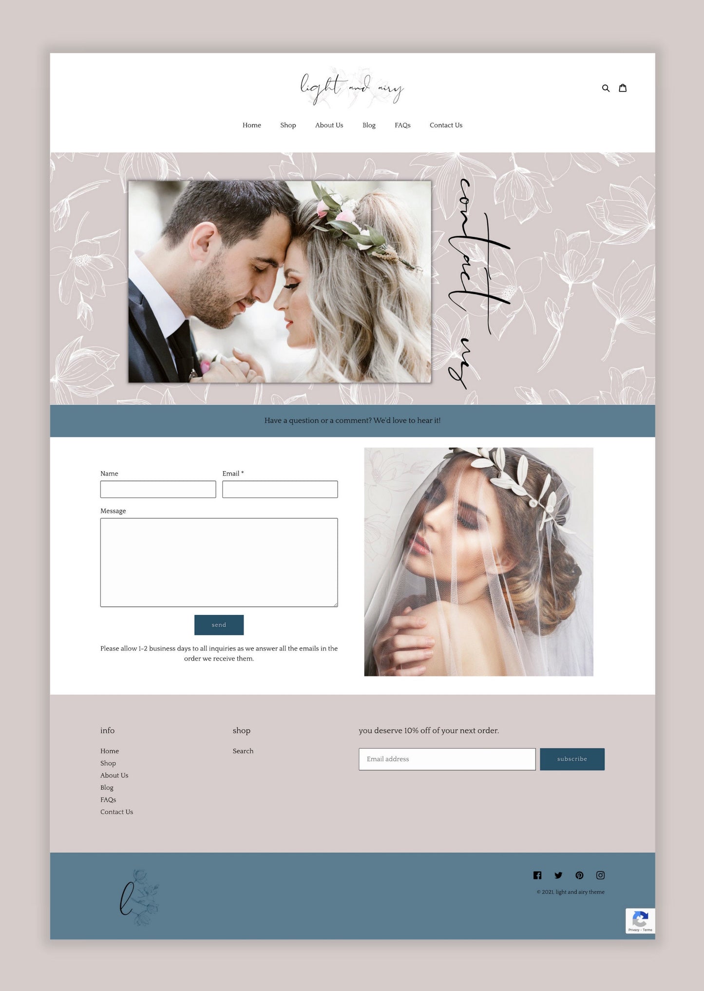 Shopify Theme | Minimal Shopify Theme | Clean Shopify Template | Boutique Theme | Shopify Website Design | Wedding Shopify | Shopify