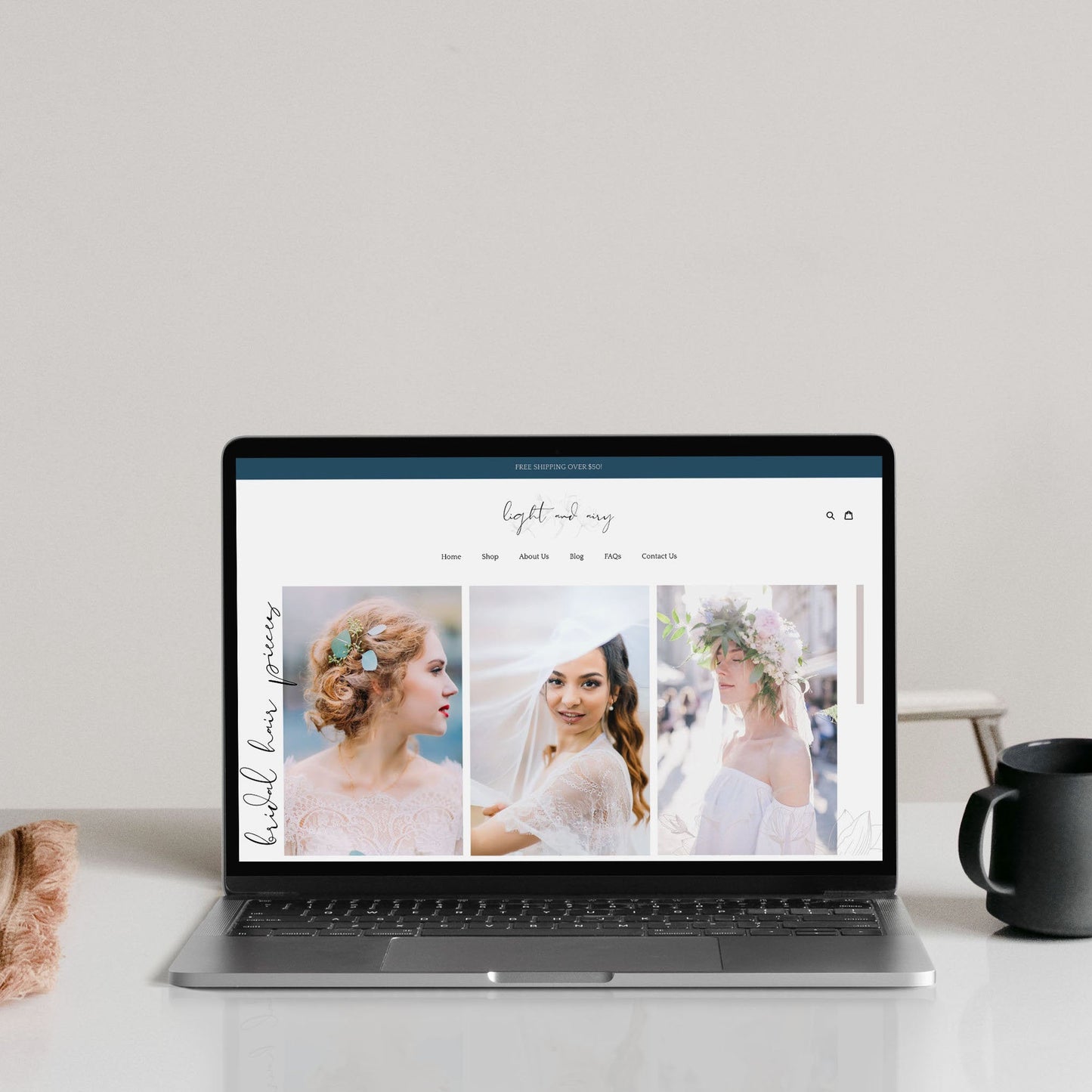 Shopify Theme | Minimal Shopify Theme | Clean Shopify Template | Boutique Theme | Shopify Website Design | Wedding Shopify | Shopify