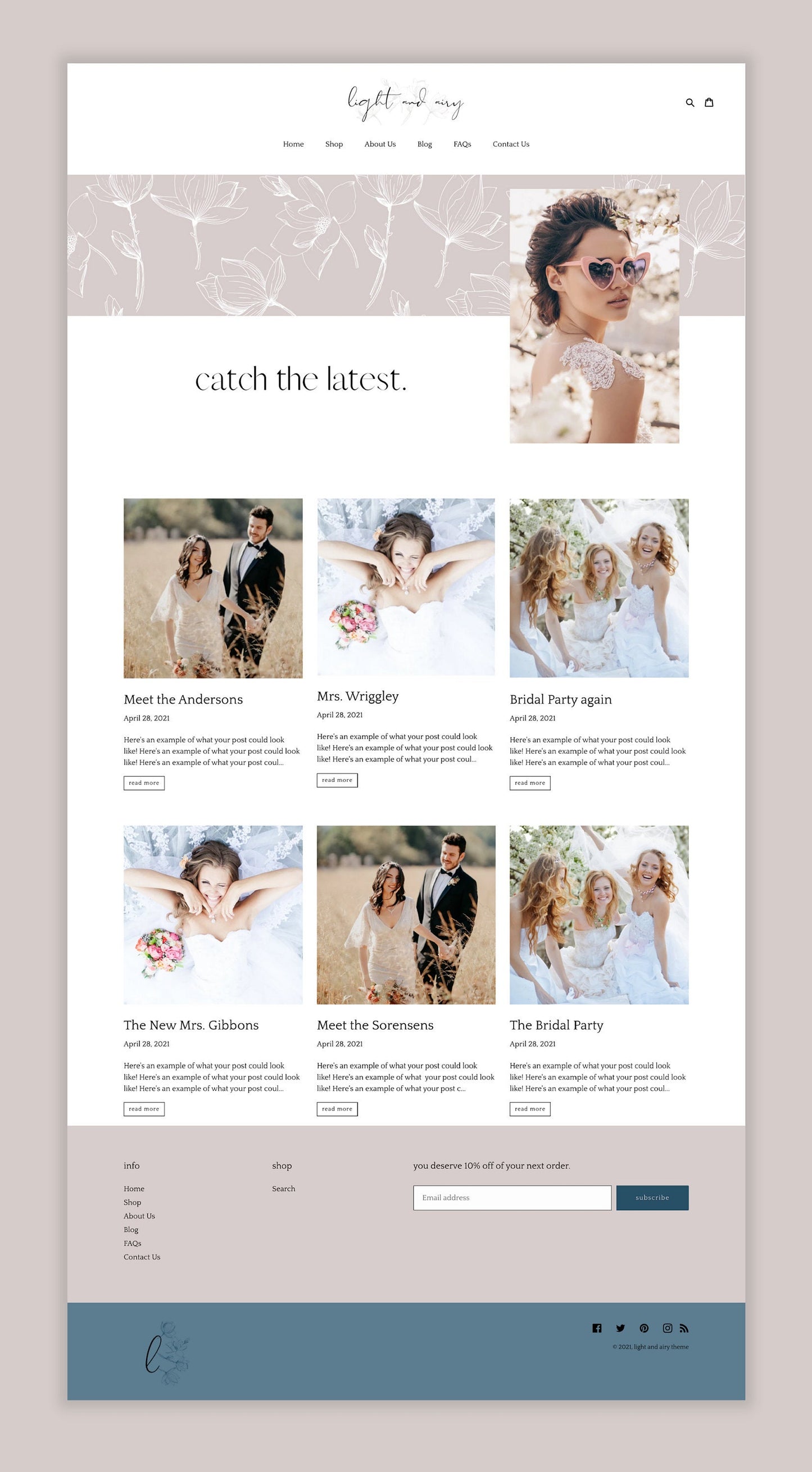 Shopify Theme | Minimal Shopify Theme | Clean Shopify Template | Boutique Theme | Shopify Website Design | Wedding Shopify | Shopify