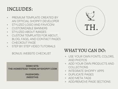 Neutral Shopify Theme | The Homestead