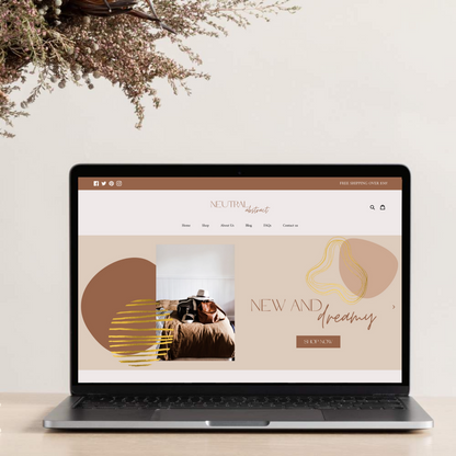 Neutral Boho Shopify Theme | Neutral Abstract