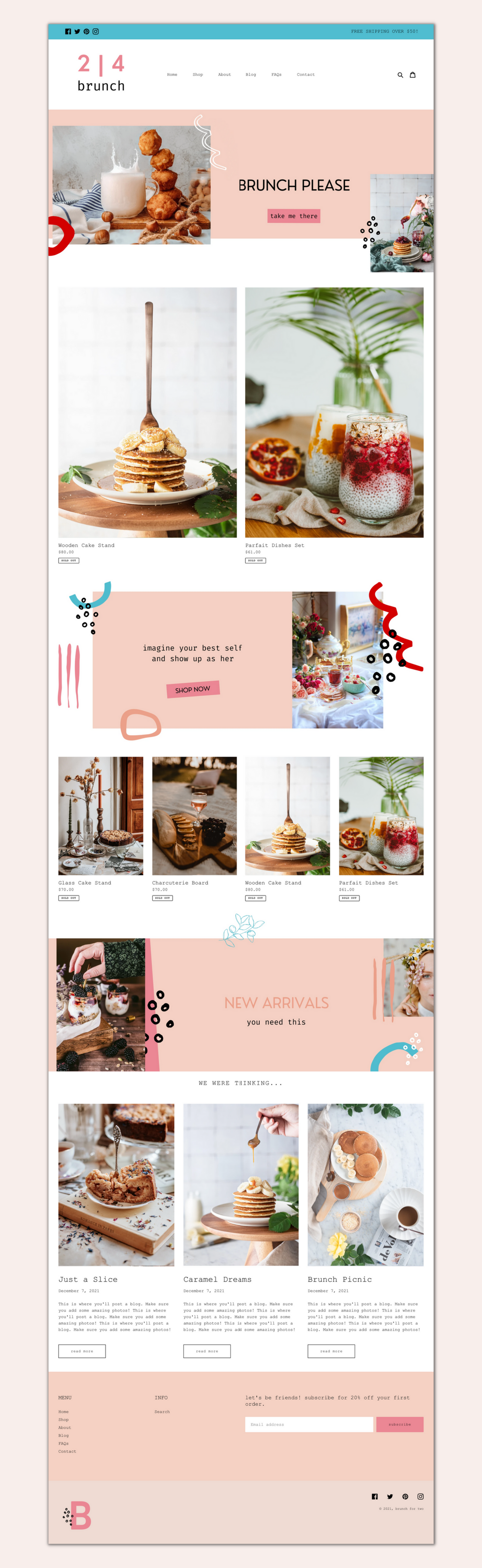 Fun Shopify Theme | Two for Brunch