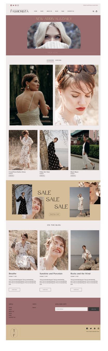 Sleek and Modern Shopify Theme | Modern Fashionista