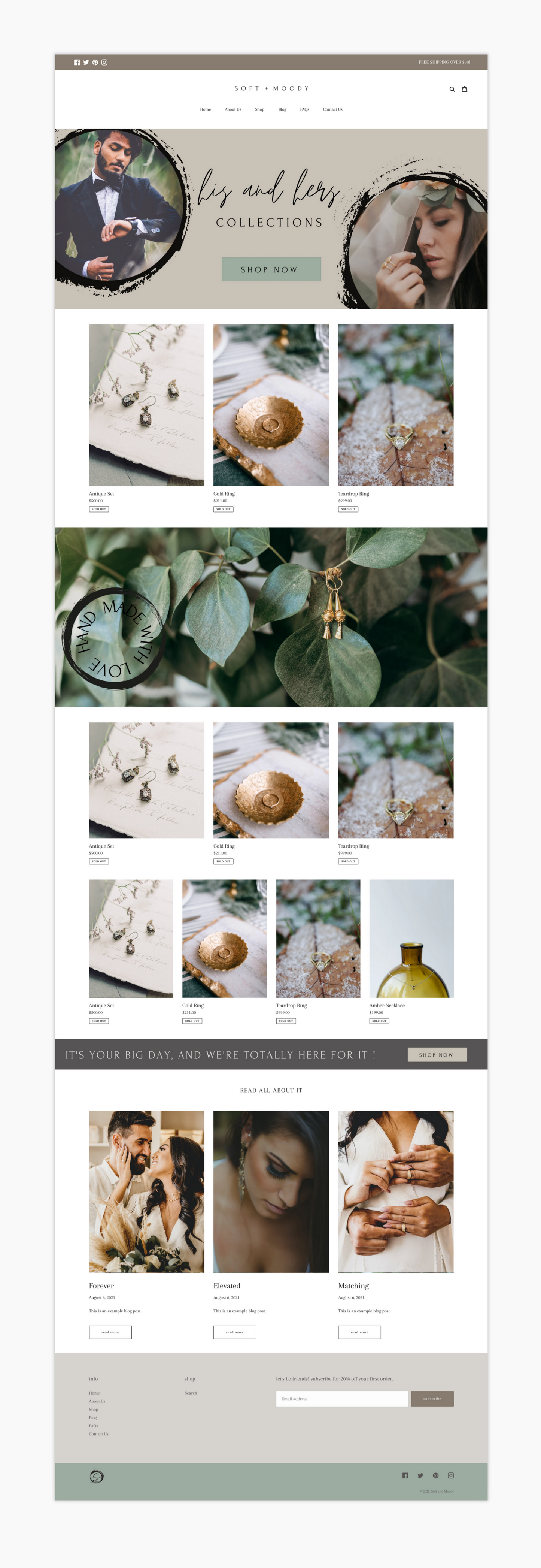 Modern Shopify Theme | Soft and Moody