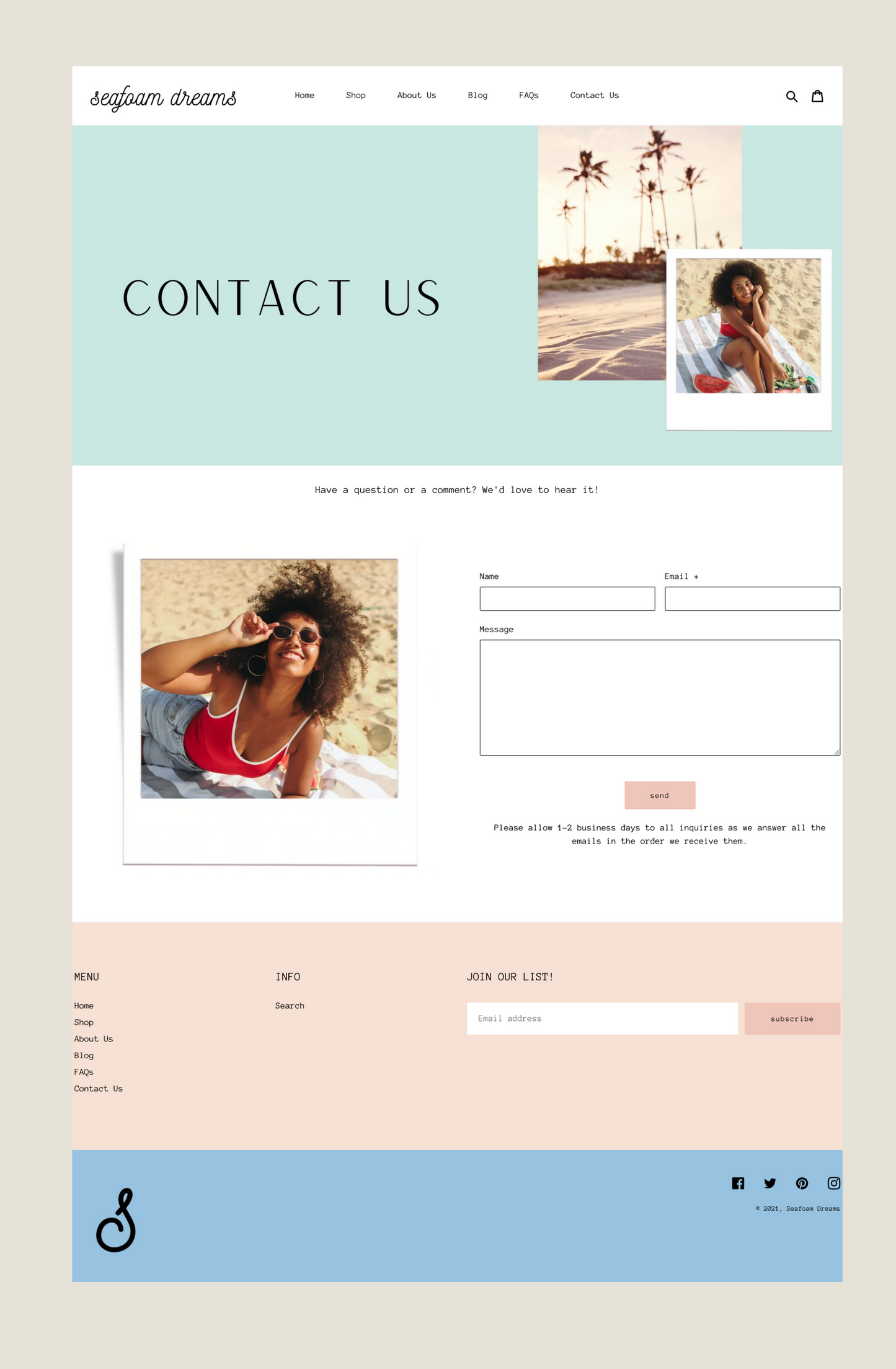 Colorful Shopify Theme | Seafoam Dreams