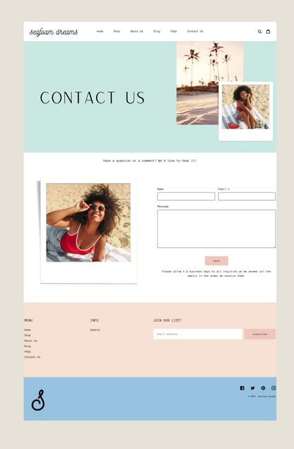 Colorful Shopify Theme | Seafoam Dreams