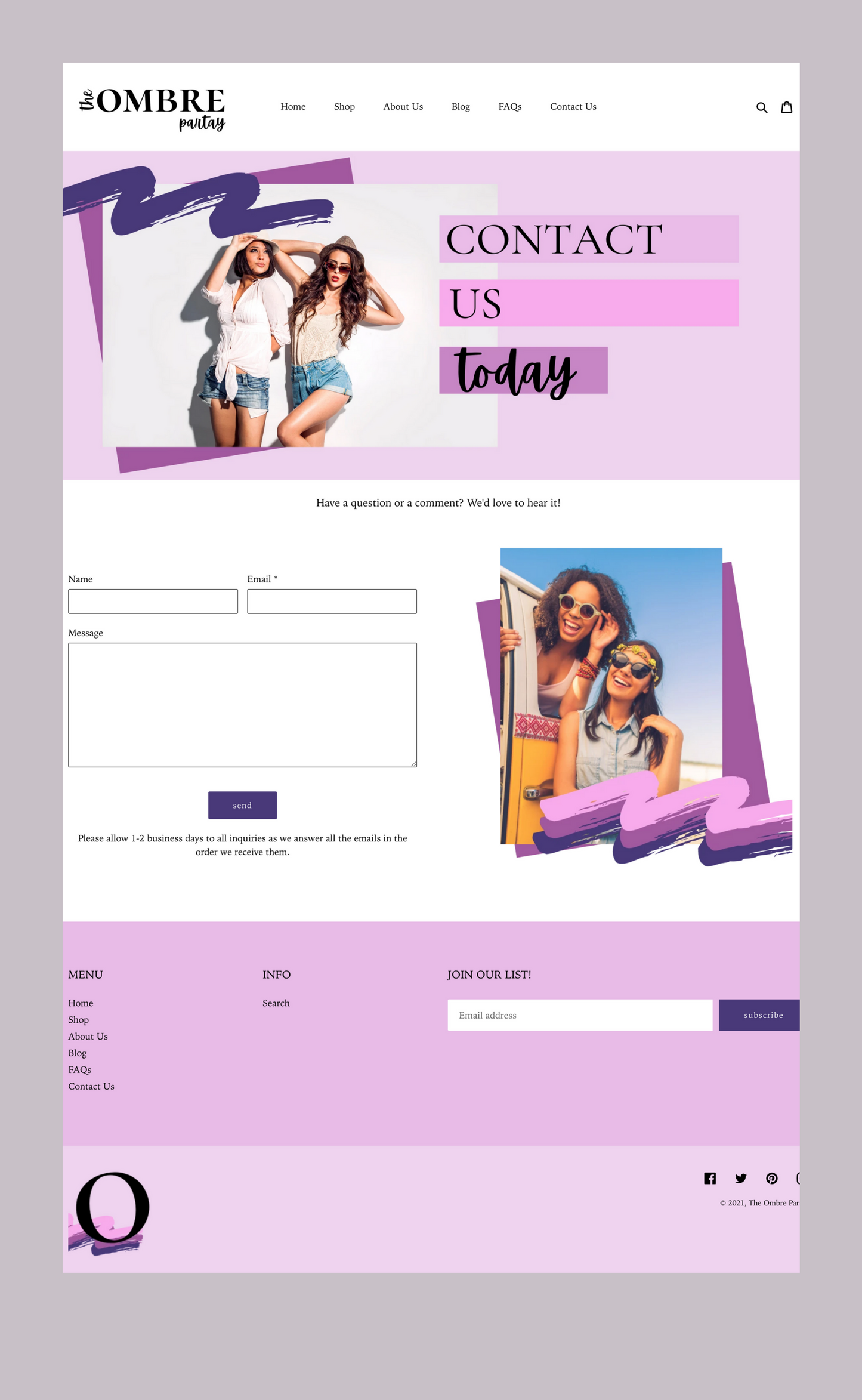 Colorful Shopify Theme | The Ombre Partay