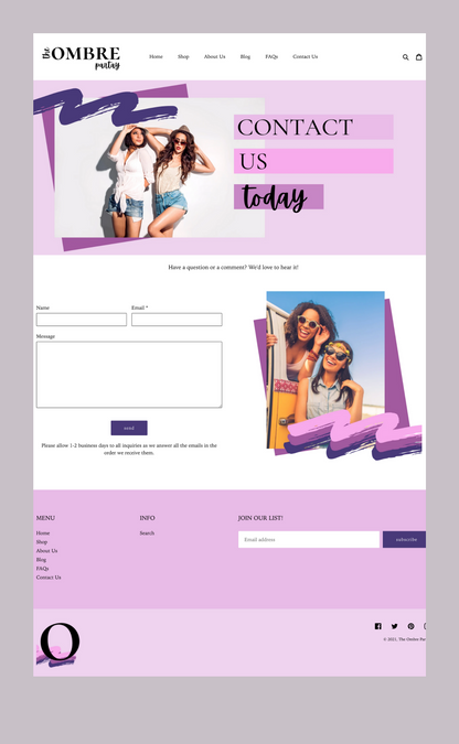 Colorful Shopify Theme | The Ombre Partay