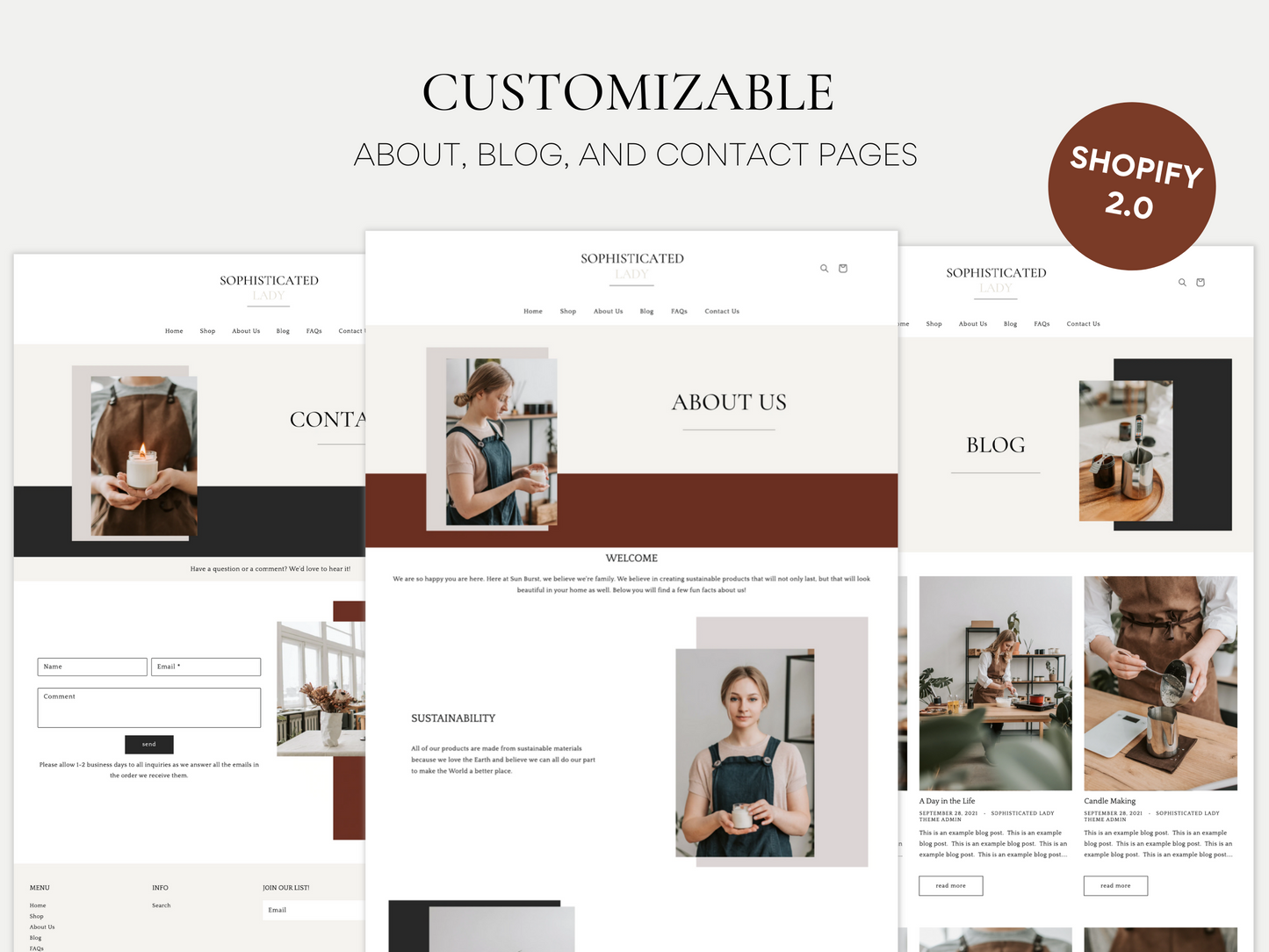 Modern Feminine Shopify Theme | Sophisticated Lady