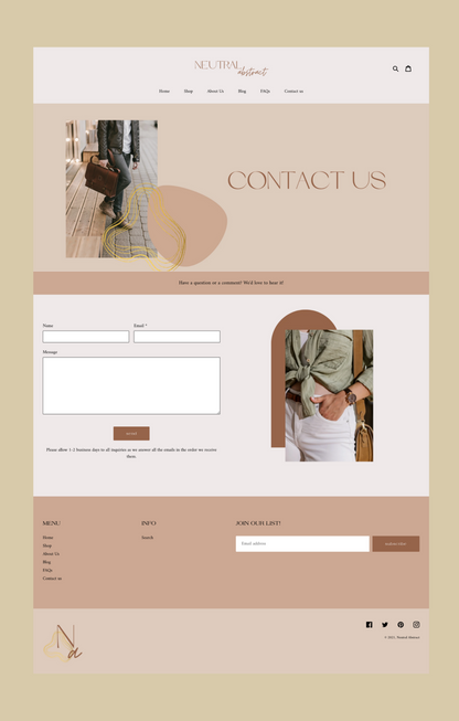 Neutral Boho Shopify Theme | Neutral Abstract