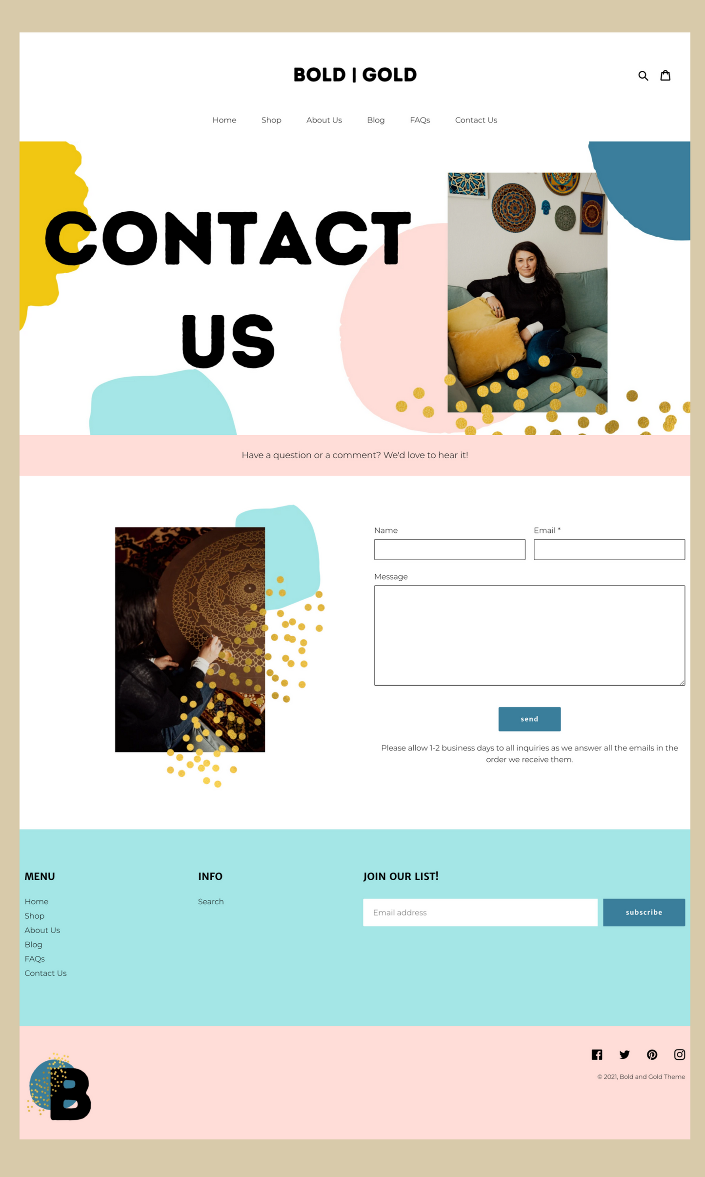 Colorful Shopify Theme | Bold and Gold