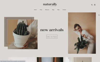 Neutral Minimal Shopify Theme | Naturally Minimal