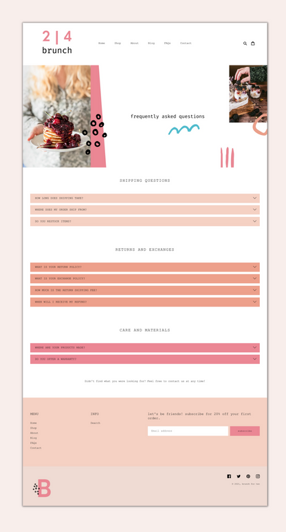 Fun Shopify Theme | Two for Brunch