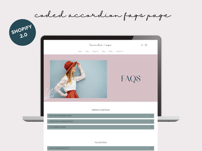 Feminine Shopify Theme | Lavender and Sage