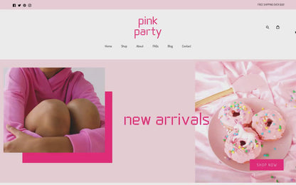 Colorful Shopify Theme | Pink Party