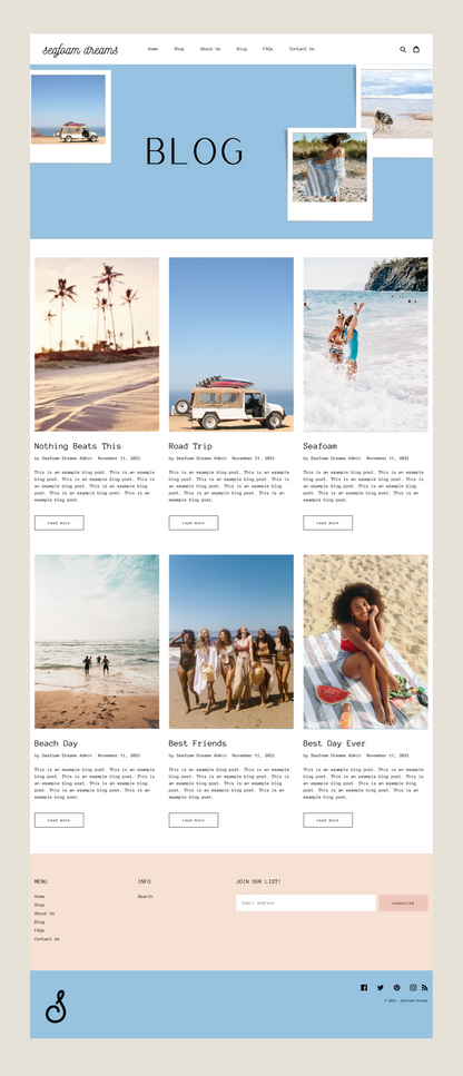 Colorful Shopify Theme | Seafoam Dreams