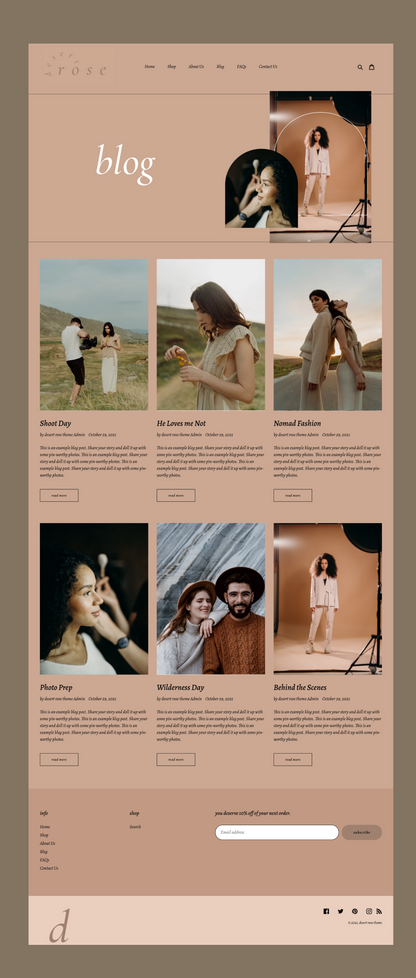 Boho Shopify Theme | Desert Rose