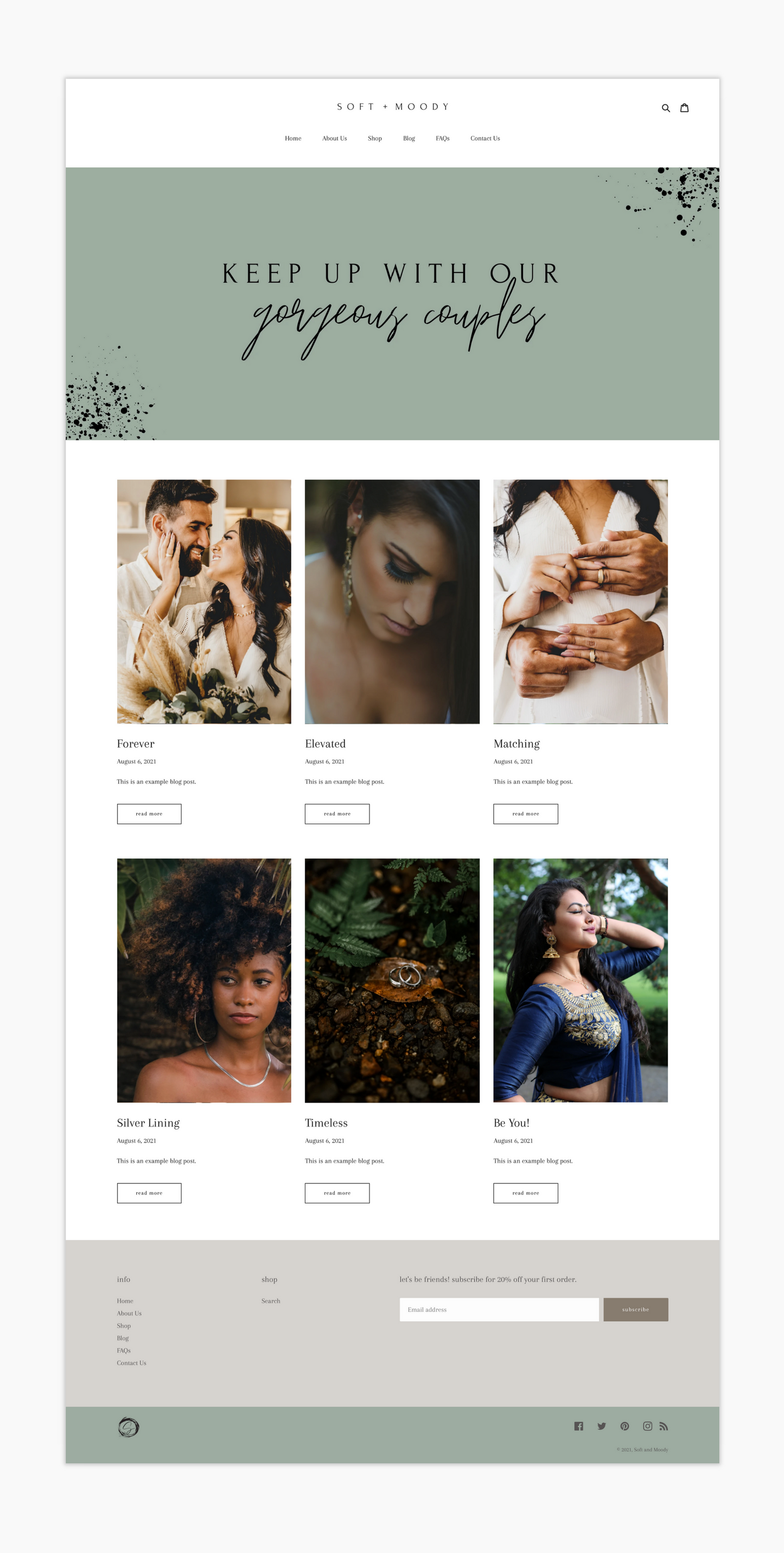 Modern Shopify Theme | Soft and Moody