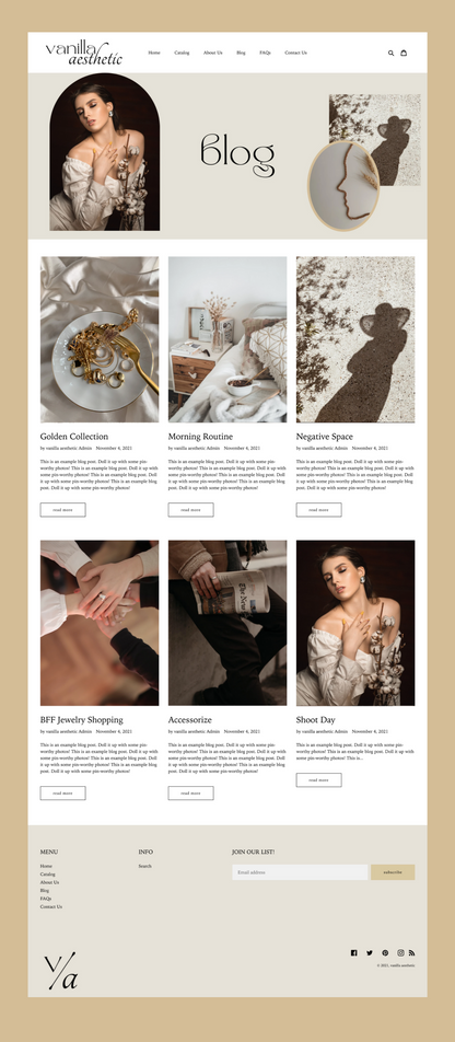 Aesthetic Shopify Theme | Vanilla Aesthetic