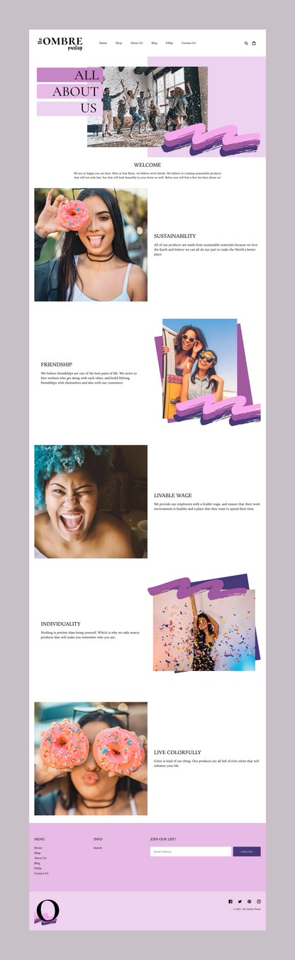 Colorful Shopify Theme | The Ombre Partay