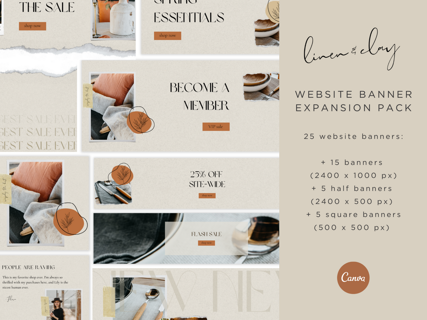 Linen and Clay Launch Package