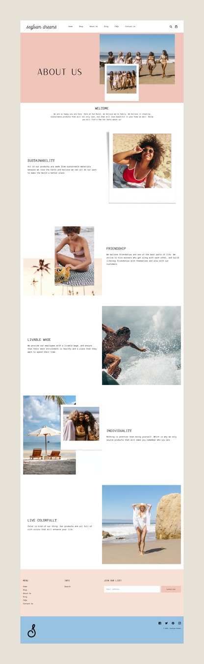 Colorful Shopify Theme | Seafoam Dreams