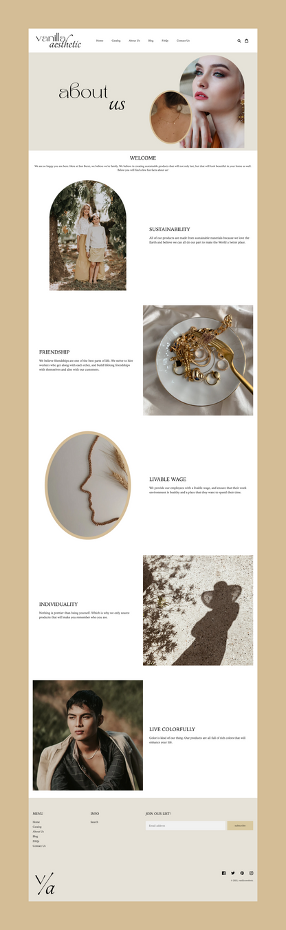 Aesthetic Shopify Theme | Vanilla Aesthetic