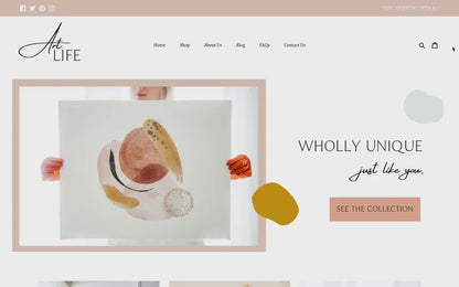 Colorful and Fun Shopify Theme | Art Life