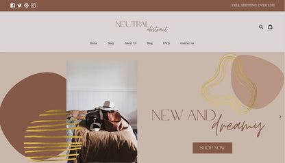 Neutral Boho Shopify Theme | Neutral Abstract