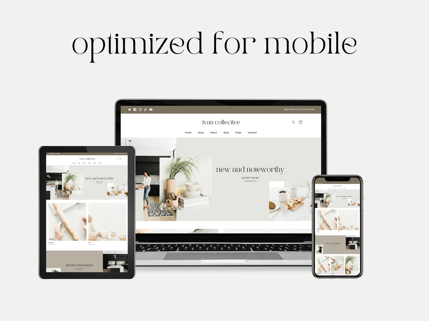 Clean Neutral Shopify Theme | Aesthetic Love