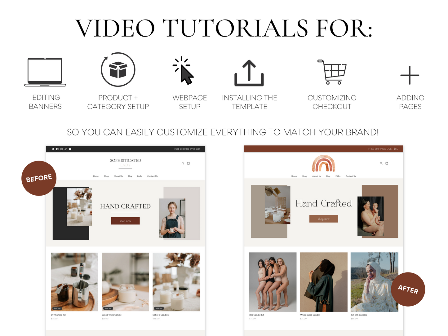 Modern Feminine Shopify Theme | Sophisticated Lady