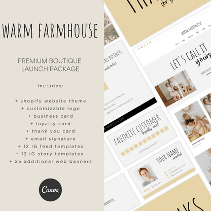 Warm Farmhouse Launch Package