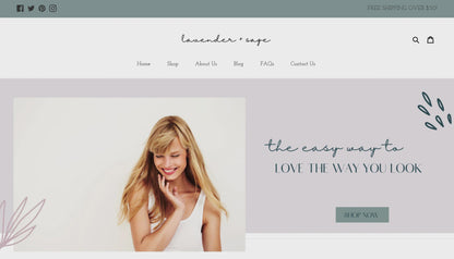 Feminine Shopify Theme | Lavender and Sage