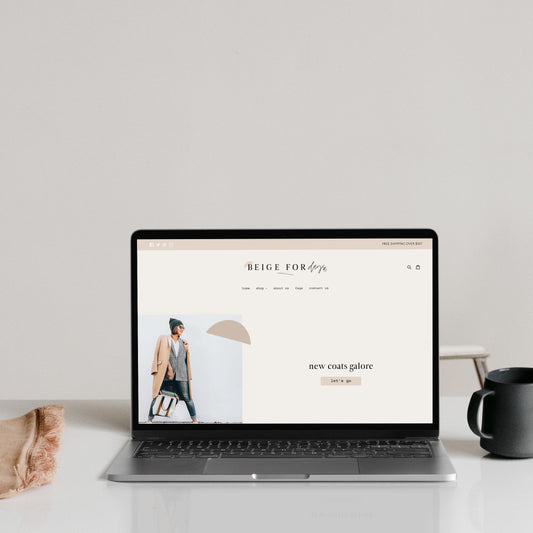 BEIGE 4 DAYS Shopify Theme Template | Neutral Shopify Theme | Shopify Template | Shopify Website | Shopify Design | Minimalist Shopify Theme