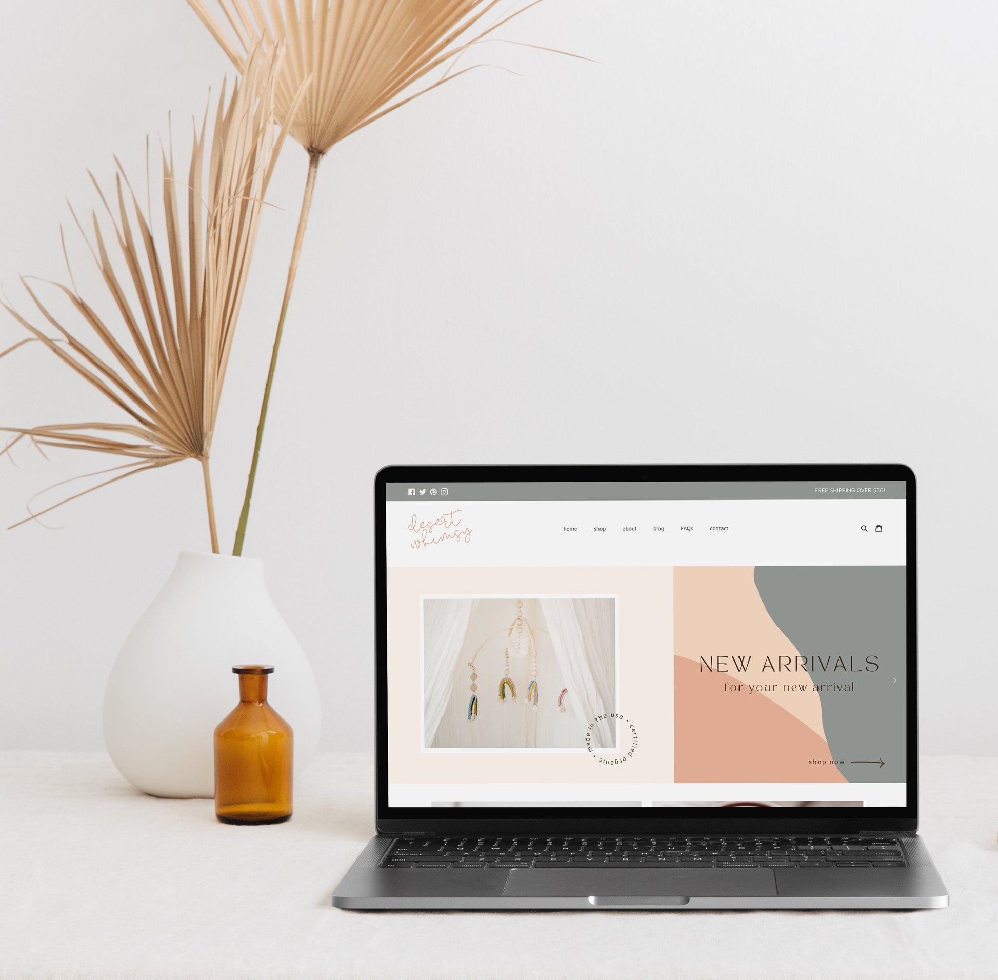 Boho Shopify Theme | Shopify Template | Shopify Website | Shopify Design | Boho Shopify | Cute Shopify | Shopify Theme