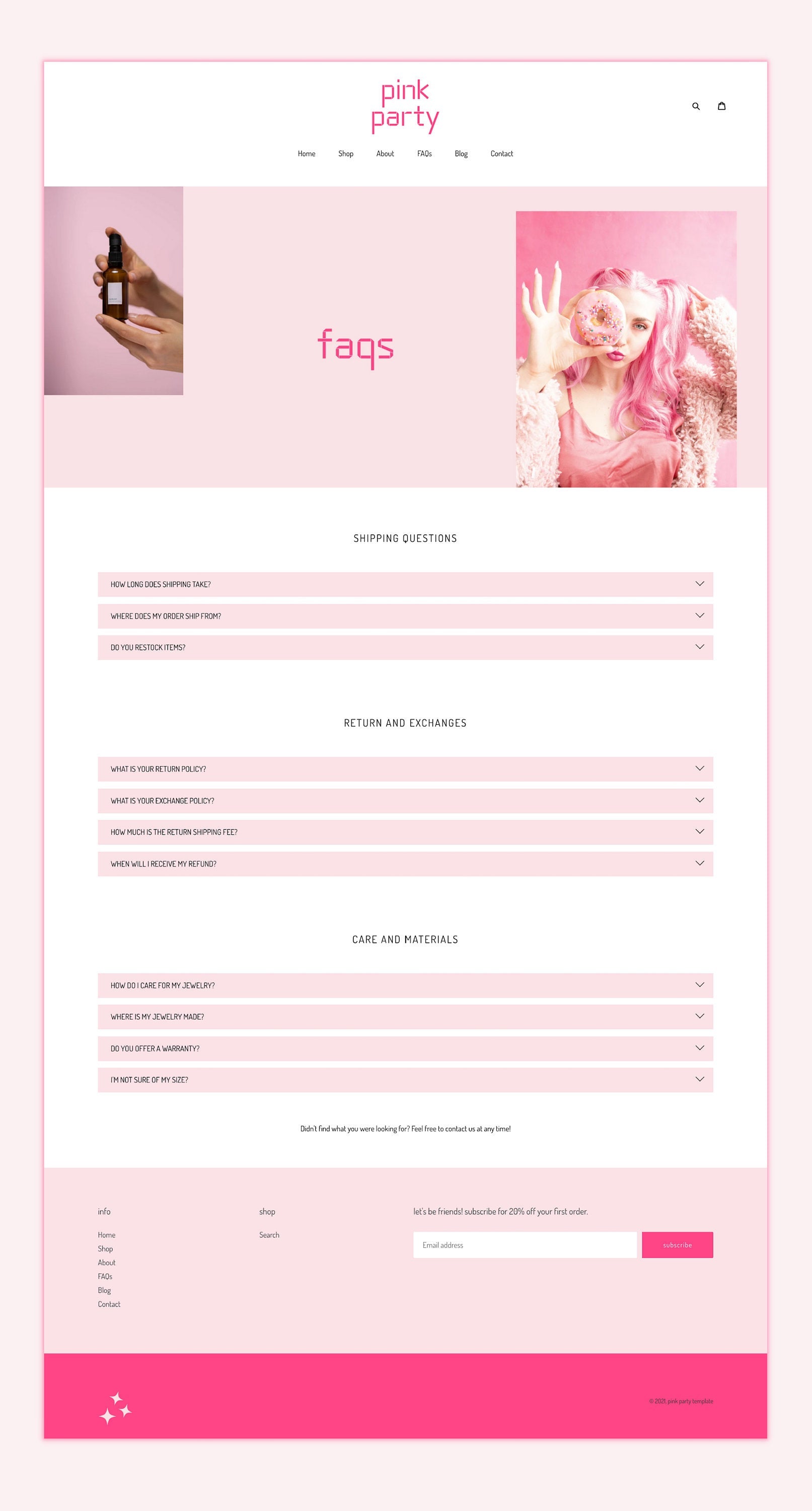 Pink Shopify Theme | Easy Shopify Template | Modern Shopify Design | Premade Shopify | Feminine Website Theme | Shopify Website | Boutique